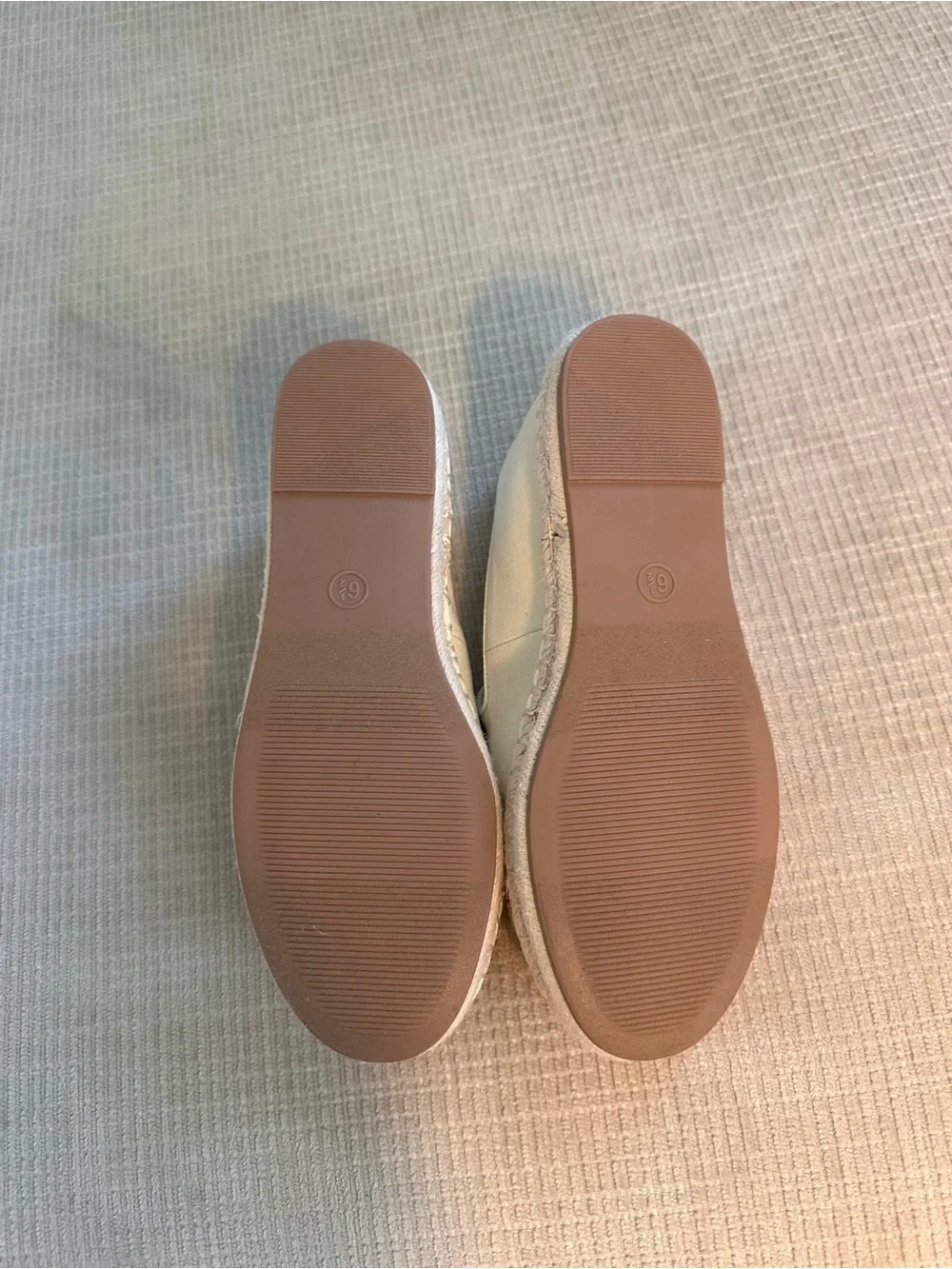 Cream Slip-On Espadrille Flats